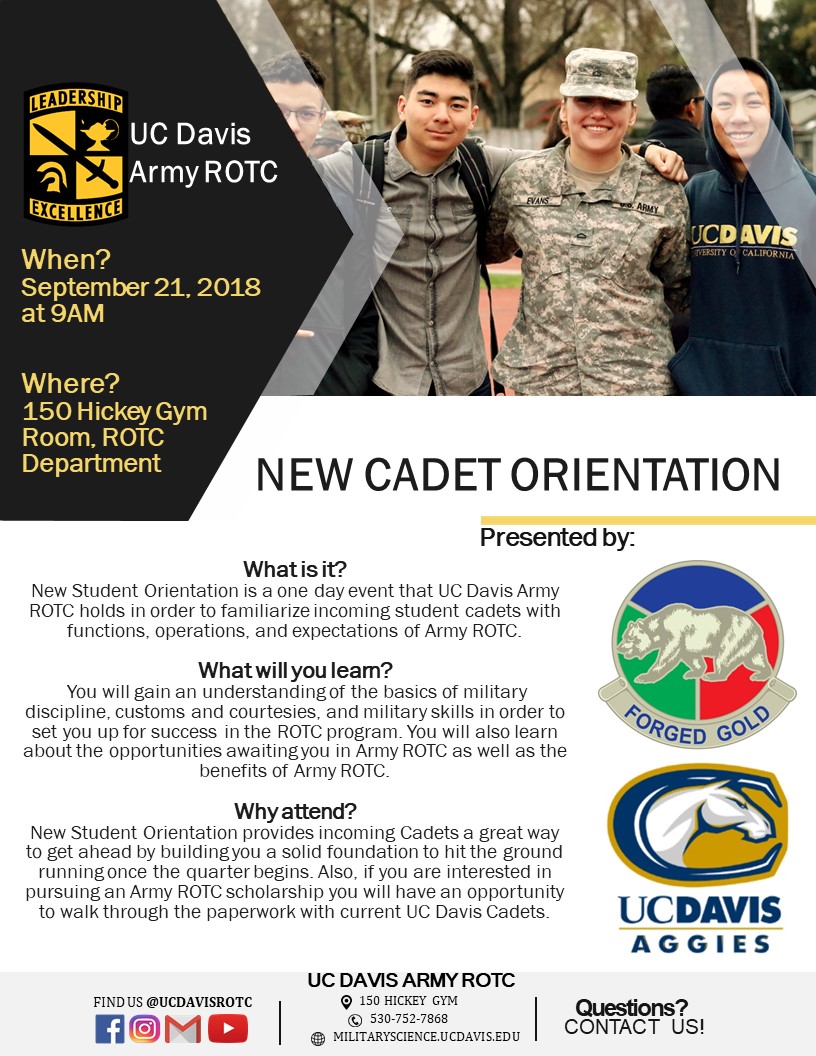 UC Davis New Cadet Orientation